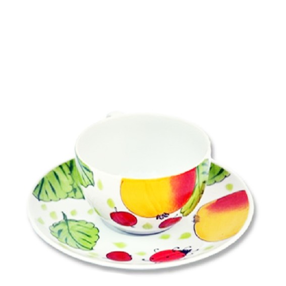 Apfel Tasse mit Unterteller 0,25 l Apfel Tasse mit Unterteller 0,25 l